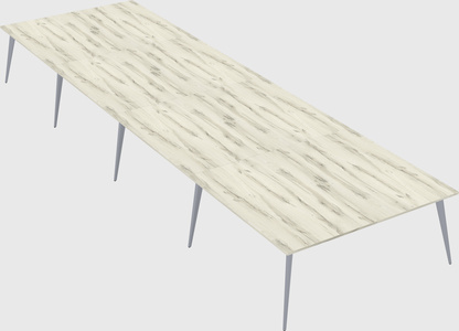 Shared rectangular office desk system