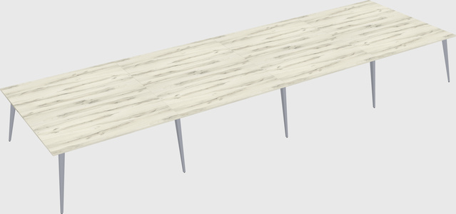 Shared rectangular office desk system