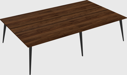 Shared rectangular office desk system