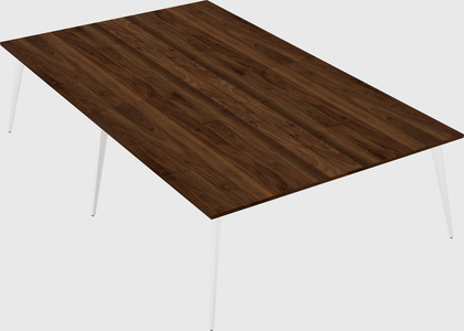 Shared rectangular office desk system