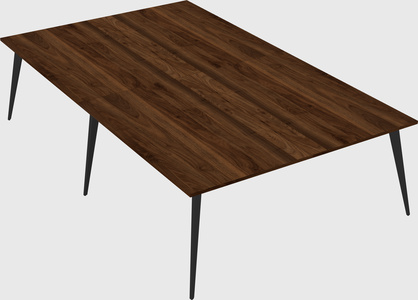 Shared rectangular office desk system