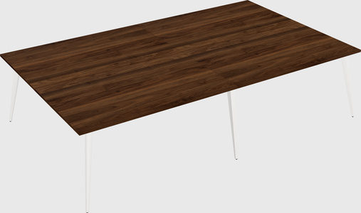 Shared rectangular office desk system