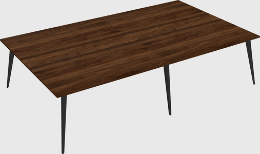 Shared rectangular office desk system