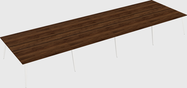 Shared rectangular office desk system