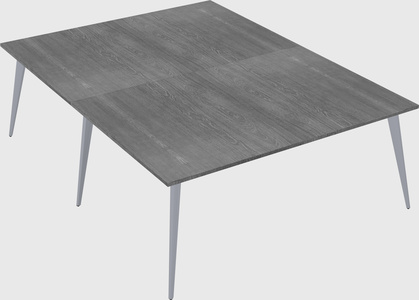 Shared rectangular office desk system