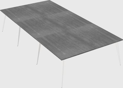Shared rectangular office desk system