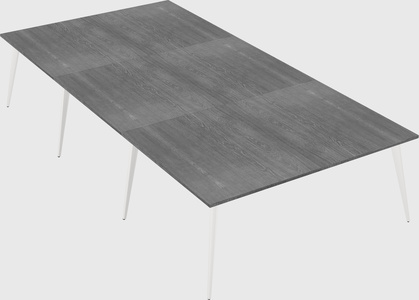 Shared rectangular office desk system