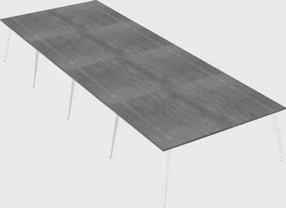 Shared rectangular office desk system
