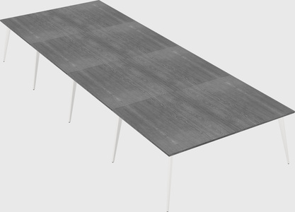 Shared rectangular office desk system