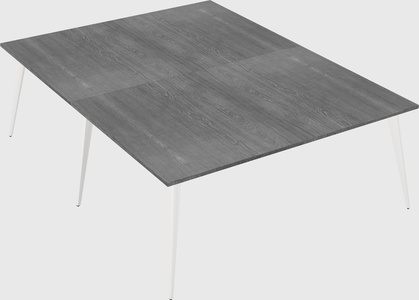 Shared rectangular office desk system