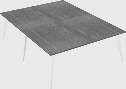 Shared rectangular office desk system
