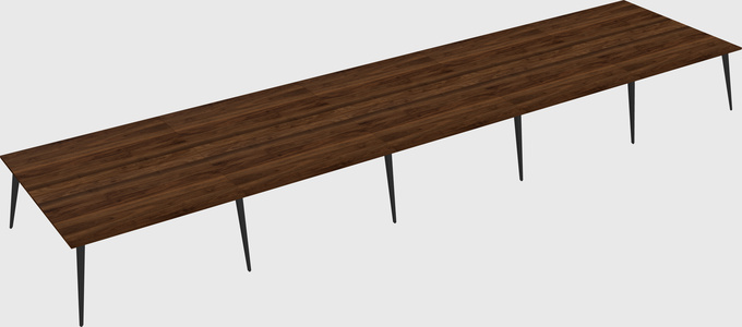 Shared rectangular office desk system