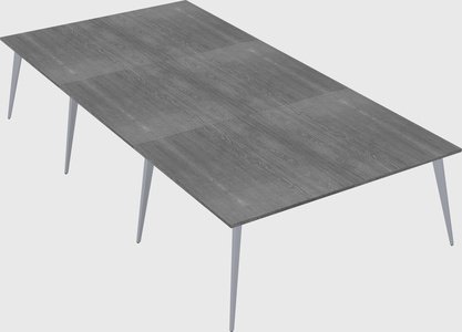 Shared rectangular office desk system