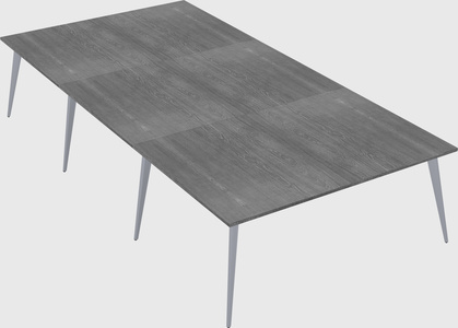 Shared rectangular office desk system