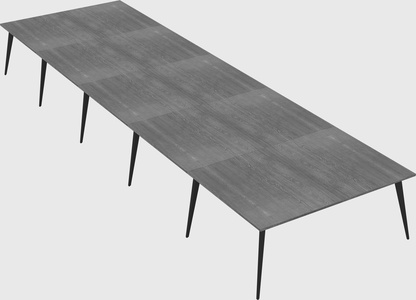 Shared rectangular office desk system