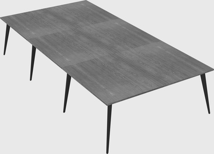 Shared rectangular office desk system