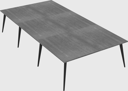 Shared rectangular office desk system