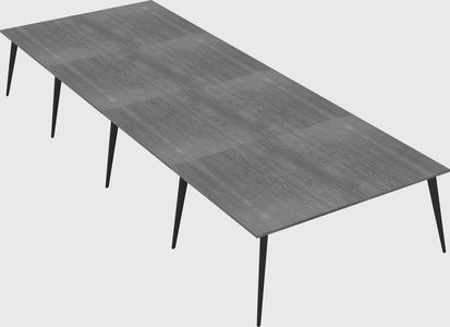 Shared rectangular office desk system