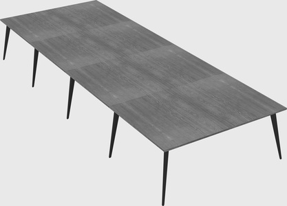 Shared rectangular office desk system