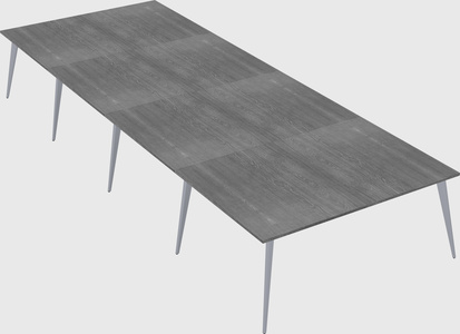 Shared rectangular office desk system