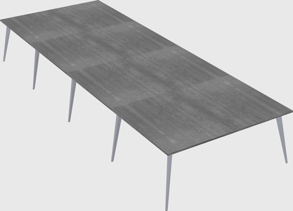 Shared rectangular office desk system