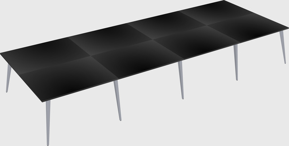 Shared rectangular office desk system