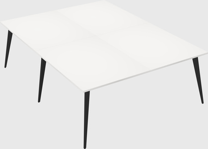 Shared rectangular office desk system