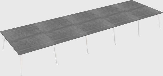 Shared rectangular office desk system