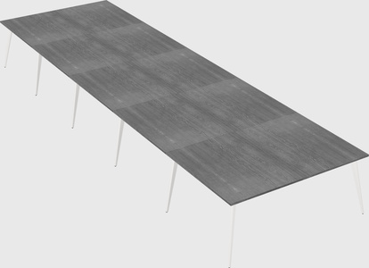 Shared rectangular office desk system