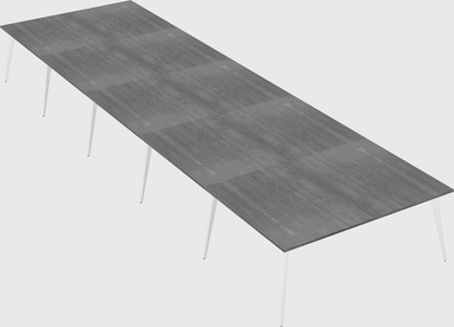 Shared rectangular office desk system