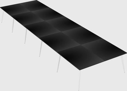 Shared rectangular office desk system