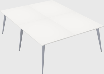 Shared rectangular office desk system