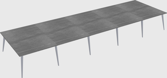 Shared rectangular office desk system