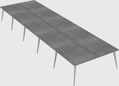 Shared rectangular office desk system