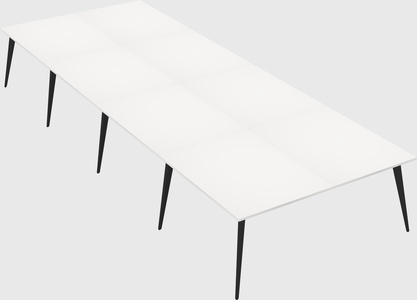 Shared rectangular office desk system