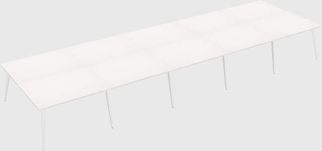 Shared rectangular office desk system