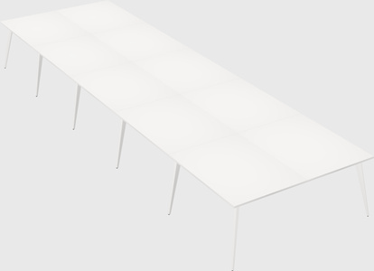 Shared rectangular office desk system