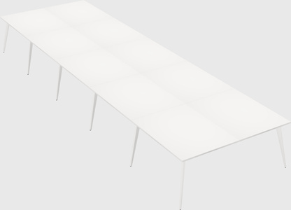 Shared rectangular office desk system