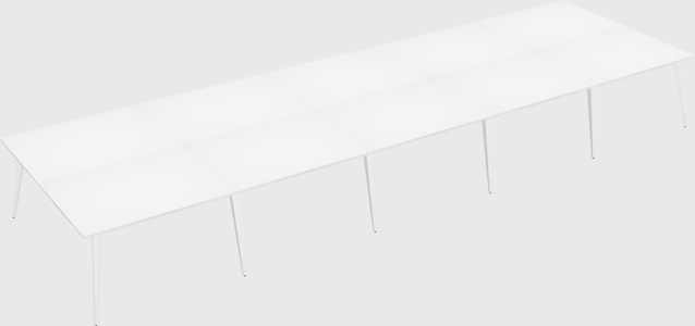 Shared rectangular office desk system