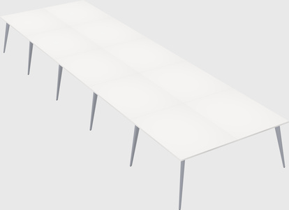 Shared rectangular office desk system
