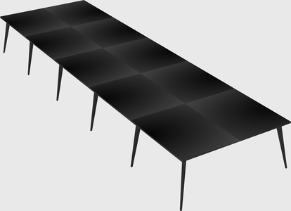 Shared rectangular office desk system
