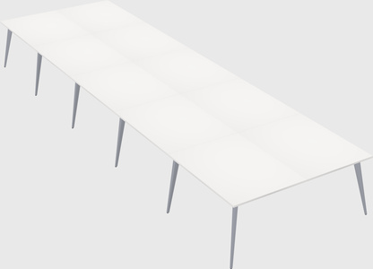 Shared rectangular office desk system