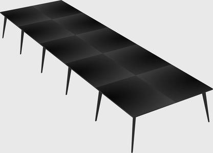 Shared rectangular office desk system