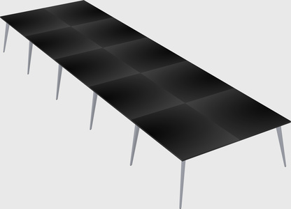 Shared rectangular office desk system