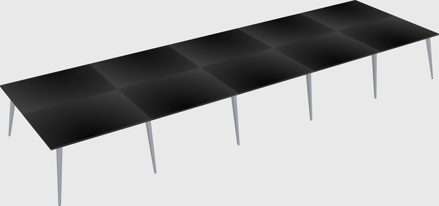 Shared rectangular office desk system