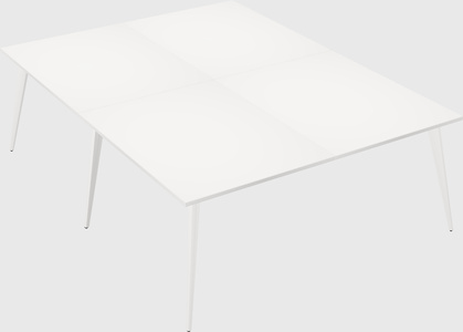 Shared rectangular office desk system