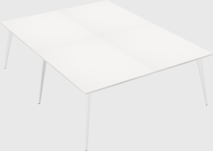 Shared rectangular office desk system