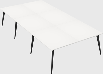 Shared rectangular office desk system