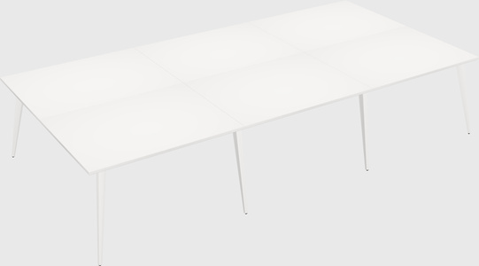 Shared rectangular office desk system