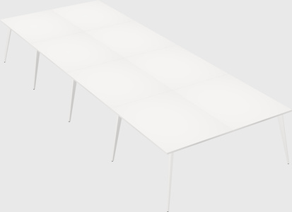 Shared rectangular office desk system